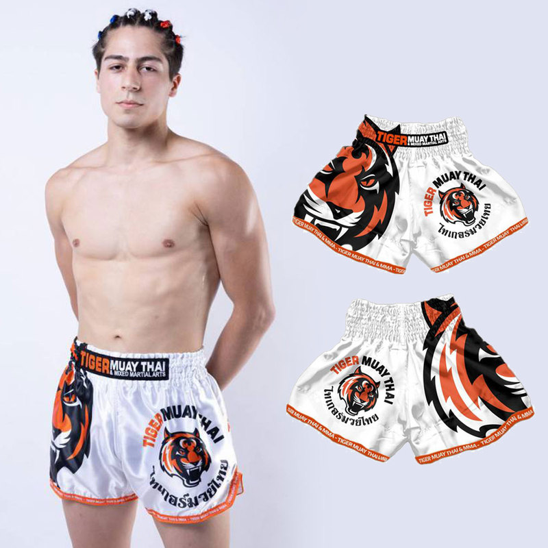 Muay Thai Tiger Mma Muay Thai Thai Shorts Sports Elastic Quick-Drying Sanda Ufc Fitness Sanda Men's Boxing