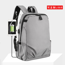 Business backpack computer backpack mens large-capacity custom logo printing word map fashion student travel bag waterproof