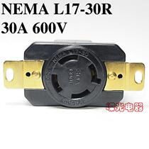 LK-2436F L17-30R30A600V4 Hole self-locking dryer plug American RV American oven plug
