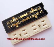 WJ-1040 four-hole socket Taiwan bagwood plug row 8-digit Japanese plug-in wiring open socket 15A 125V