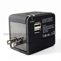 EEC-148U2 dual USB charger conversion socket Airport gift giver travel chargers all-in-one