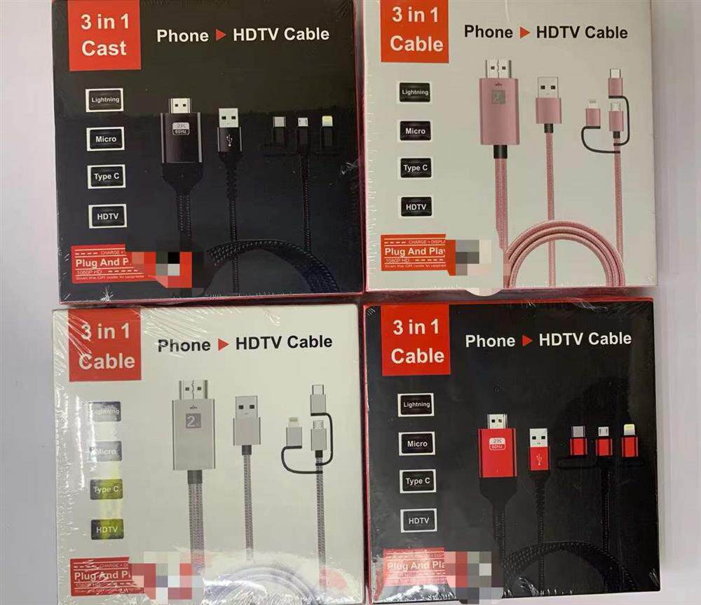 Кабель HDMI for apple android type-c to hdmi line 3-in-1 iphone hd line OTHER