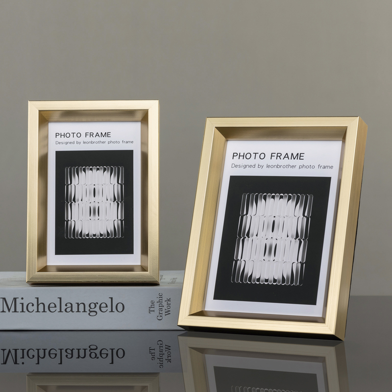 Gold Light Luxury Solid Wood Photo Frame Display Stand 6-Inch 7inch 10inch A4 Certificate Price List Frame Office Home Soft Decoration