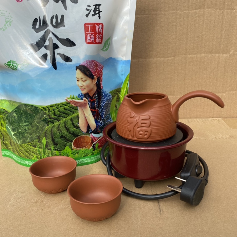 Gansu Shaanxi pot tea home electric stove 300 W fashion belt switch electric hot stove cooking tea pot sub iron jar-Taobao