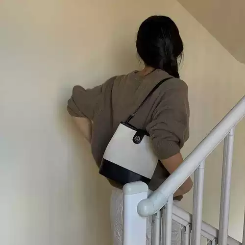 Шоппер, сумка на одно плечо, сумка подмышку, сумка через плечо, Южная Корея, из натуральной кожи