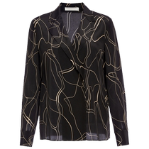 ELLASSAY 24 early autumn new style 100% mulberry silk soft comfortable and fashionable high-end shirt tops for women