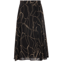 ELLASSAY 24 autumn and winter new style 100% mulberry silk elegant and gentle fashionable mid-length skirt for women