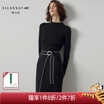 ELLASSAY Goliath Fall Winter New Wool Knitted Dress F193M03800