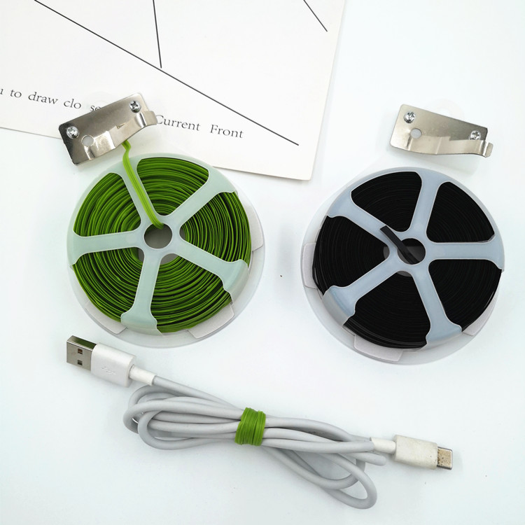 Gardening iron wire tie-line plastic-coated metal tie rope tie tie fixed plant bracket with cutter iron wire tie wire