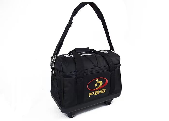 PBS bowling đôi bóng túi hai túi bóng mà không có dây buộc di động bánh xe phổ quát 2 túi bóng đôi túi bóng kéo đôi túi màu đen - Quả bóng bowling chai bowling