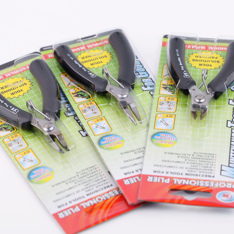 High Quality Beaded Lightweight Handmade Round Mouth Pliers Curved Mouth Pliers Wire Cutter DIY Tool (0429S)