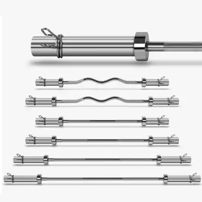 5cm large hole barbell bar, straight rod, curved rod, Olympic Rod, 1 2 meters 1 5 1 8 meters 2 5cm small hole household curved rod