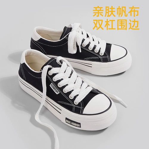 人本 Тканевая обувь, низкие кроссовки для отдыха, дышащие универсальные туфли, осенняя