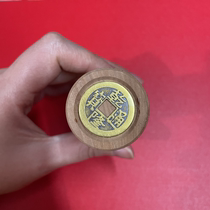 Tools to fight paper money hold a pinch of punches bronze Money cylinder smashed with fire paper meditation Chanter Moon Clear Wood Chisel