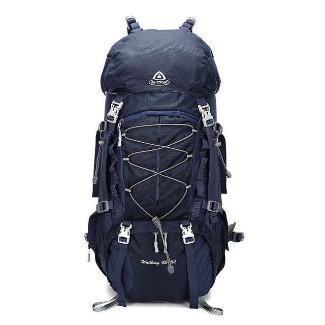 Aiwang suspended mountaineering bag ເປັນມືອາຊີບກາງແຈ້ງ hiking ພູ backpack ຄວາມຈຸຂະຫນາດໃຫຍ່ 50 ລິດກະເປົ໋າເດີນທາງຂອງຜູ້ຊາຍແລະແມ່ຍິງ