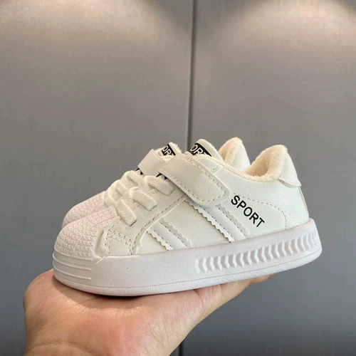 Утепленные детские туфли, кроссовки подходит для мужчин и женщин, белая обувь