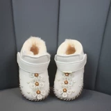 Флисовая детская зимняя обувь для раннего возраста для принцессы для девочек, 2022, мягкая подошва