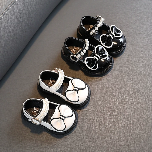 Детские туфли для кожаной обуви из жемчуга, обувь для раннего возраста для принцессы, 2023, осенние, мягкая подошва, 0-3 лет