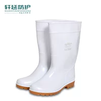 Đàn ông và phụ nữ giúp đỡ thấp trong ống cao ống thực phẩm màu trắng giày đi mưa chống trượt mưa giày dầu và nước chống axit giày cao su màu trắng dép nhựa đi mưa