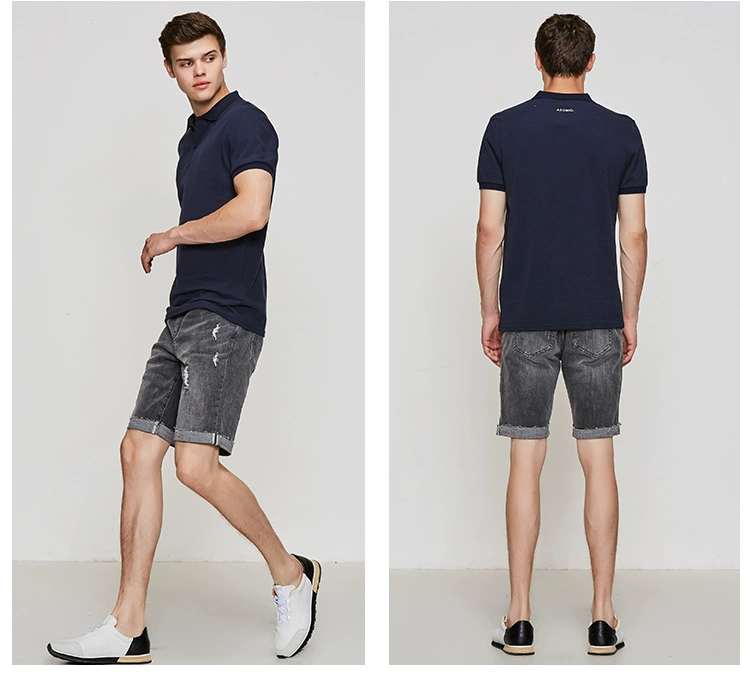 Asobio quần áo nam đơn giản áo polo nam tay ngắn nam ve áo cotton thoải mái mùa hè mới - Polo áo thun nam đẹp