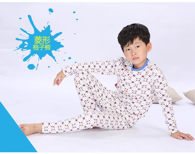 Bộ đồ lót nhiệt mùa đông nhung cho trẻ em nhung cộng với nhung vàng dày Một bộ bé trai và bé gái shop bán đồ trẻ em