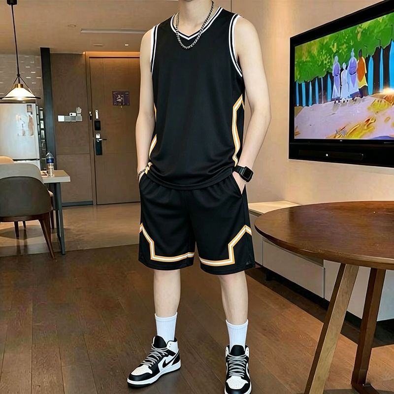 Vest Basketball Uniform Sports Suit Summer Adult Youth Loose and Handsome Quick-Drying Sleeveless Breathable Jersey Vest Basketball Uniform Sports Suit Summer Adult Youth Loose and Handsome Quick-Drying Sleeveless Breathable Jersey