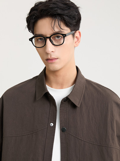 Black Zeming Men's Design Casual Lapel Jacket 2025 Autumn New Versatile Commuting Loose Workwear Jacket