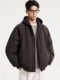 Hooded Jacket Down Jacket Men's 2025 Winter New Casual Loose Warm Fake Two-piece Spliced ​​Jacket