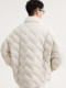 Geometric Quilted Down Jacket Men's 2025 Winter New Casual Warm Stand Collar Profile Casual Thickened Jacket