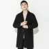 Màu đen sự lựa chọn mùa thu và mùa đông áo len nam phiên bản Hàn Quốc của phần dài của áo khoác len nam xu hướng áo len tự trồng áo khoác nam 2021 Áo len