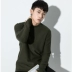 Màu đen lựa chọn mùa thu mới cho nam áo len cổ tròn áo len áo len nam phiên bản Hàn Quốc của chiếc áo tự canh đáy quần áo nam ao len nam Cardigan