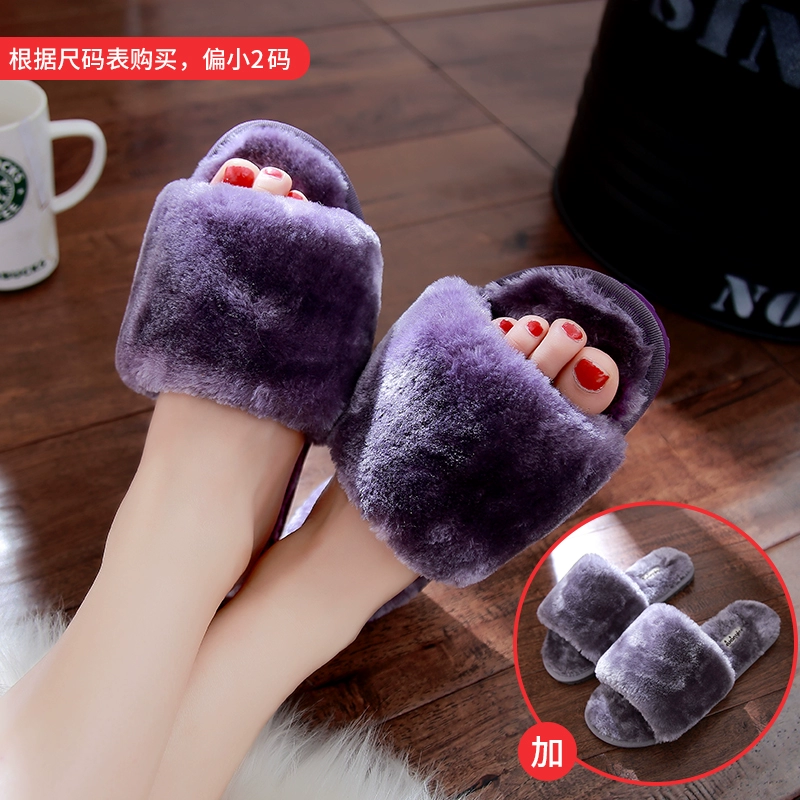 dép bông nam và nữ mùa đông tháng nhà trong nhà nặng đáy mùa đông trượt dép plush mùa đông ấm áp 