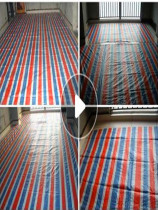 Thickened tarpaulin three-color colored strip plastic cloth plastic rain cloth transparent plastic film household canopy floor rainproof