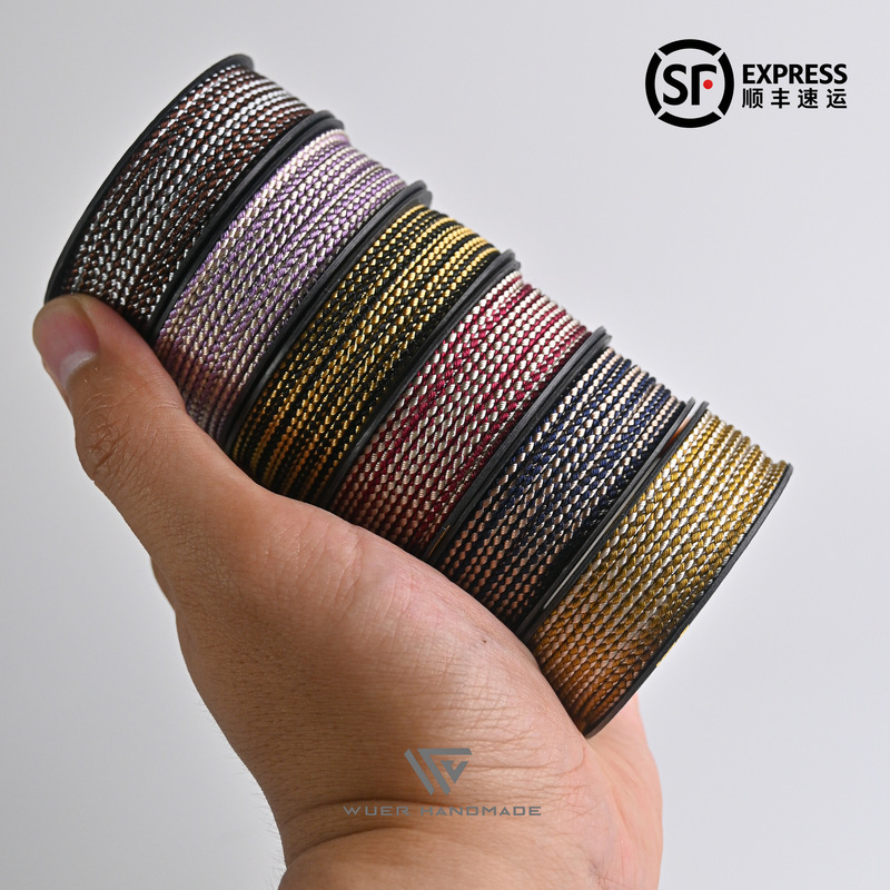 【Two-Tone Dragon Scale Cord】Unique Craft Cord 1.2mm 1.6mm Two-Tone Braided Cord String Bead String Bracelet Cord