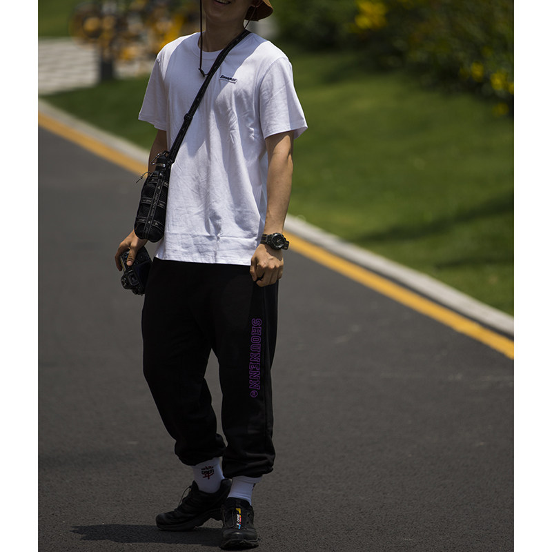 Shounenn Studio solid color short-sleeved T-shirt men's casual loose simple base shirt women's summer new