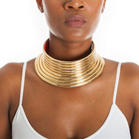 African NECKLACE WOMEN CHOKER JEWELRY exaggerated collar performance COS necklace