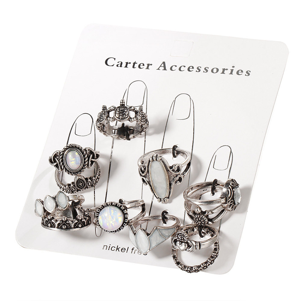 star ring set for women – trendy stackable fashion rings collection