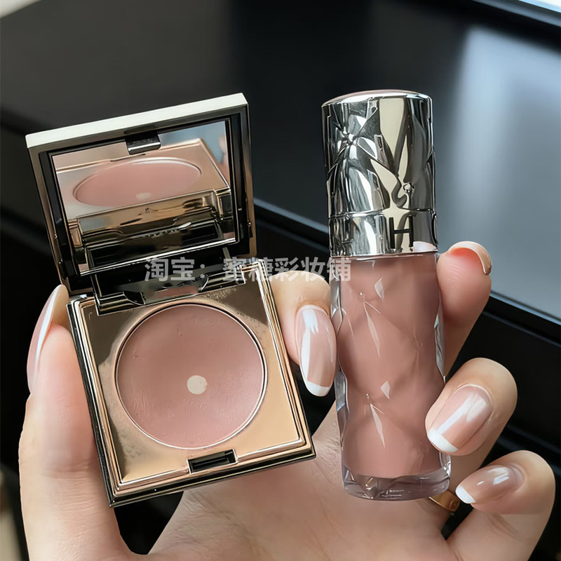 Light and Natural! Cool, Low-Saturation, Atmospheric Nude Coffee Color Multi-Use Cream Blush, Eyeshadow, Lipstick, Lip Gloss
