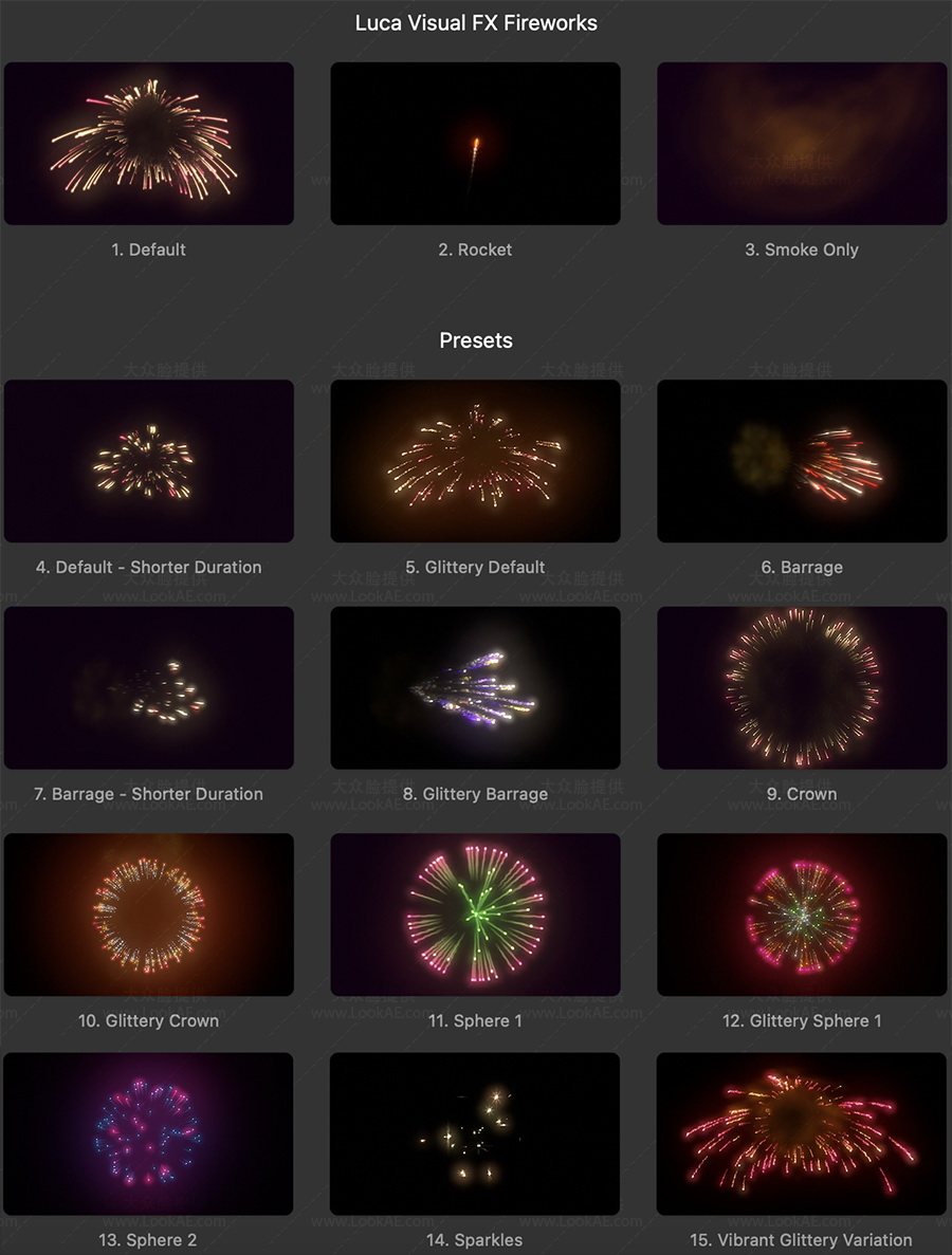 FCPX插件-逼真烟花升空爆炸特效 Fireworks