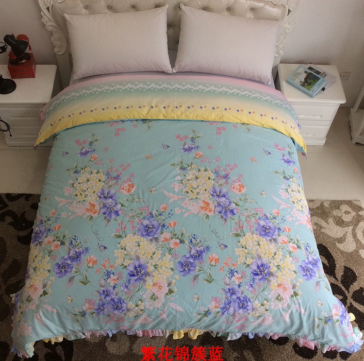 Một mảnh giường ngủ sinh viên bông chăn 1,5m 1.8m bình dị bông Hàn Quốc twill Single Double chăn đơn - Quilt Covers 	chăn phao siêu rẻ	