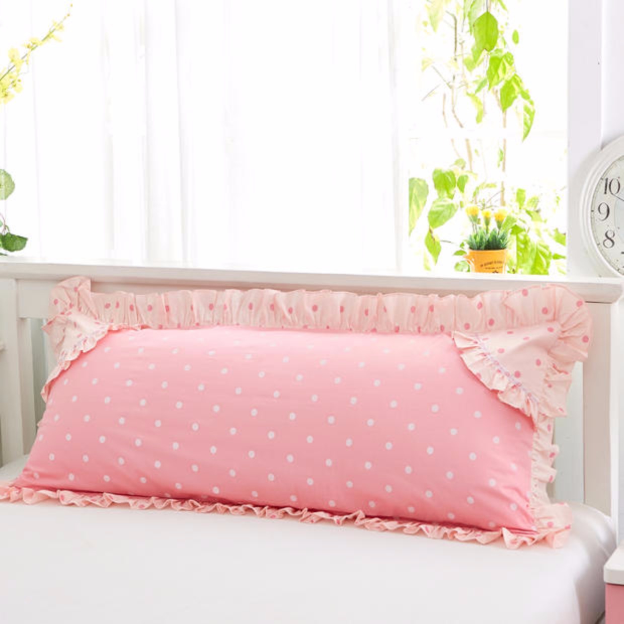 Chiều dài 1,8 m 1,2 m gối gối dây kéo Hàn Quốc phong cách công chúa vườn bông đúp bông 1,5m - Gối trường hợp gối văn phòng