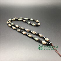 Dzi bead clavicle chain rope Dzi bead lanyard crossing the rope stringing Dzi beads for men and women hanging neck Dzi bead pendant necklace
