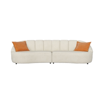 Chivas Puff Fabric Sofa Cat Scratch Fabric French Cream Style Living Room Living Room Straight Row Cloud Sofa 2115