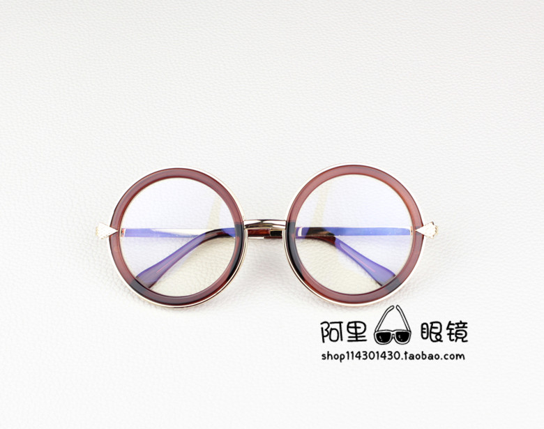 2017 mới retro hộp lớn tròn gương phẳng thời trang nam mẫu sao có thể được trang bị kính cận thị Prince gương kính gm southside