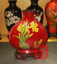 Fuzhou Sanbaos Fuzhou Desfetal Lacquer Numb with traditional craftsmanship Traditional Craftsmanship Gift Water Fairy Flat Vase TB-3