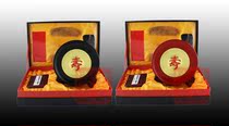Fuzhou Sanbao Traditional Specialty Crafts Gift Box Suit Detire Lacquerware Natural Horn Comb Swing Pan -100 Shou