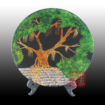 Fuzhou Detire Lacquerware Lacquer Pan Fuzhou Sanbao Specialty Crafts Gift Egg Shell Inlaid Banyan Tree-Fuzhou Banyan City