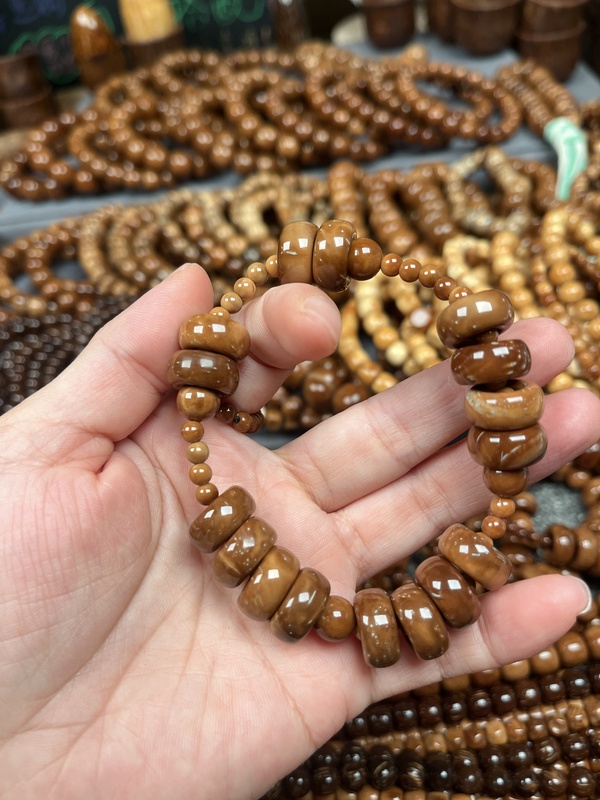 (Ice Crack Pattern) Natural Kuke Donut Beads Bracelet 14mm 16 Pieces Special Offer (Ice Crack Pattern) Natural Kuke Donut Beads Bracelet 14mm 16 Pieces Special Offer