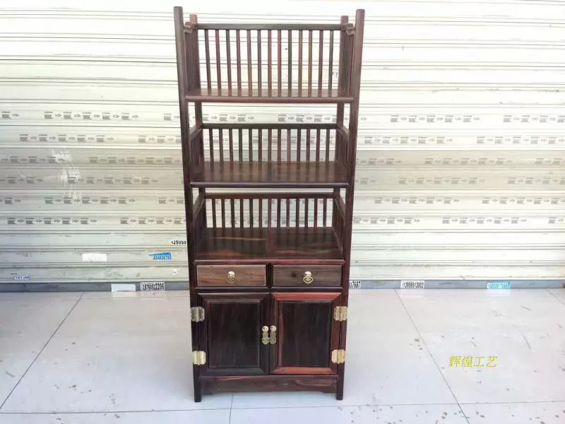 Gỗ hồng mộc nhỏ Lào giá sách nhỏ một cặp đồ gỗ gụ cổ ba lớp bằng gỗ hồng mộc (Sian rosewood) - Bộ đồ nội thất giường ngủ thông minh hiện đại