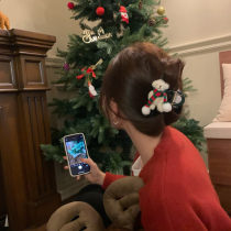 Cute Little Bear Scarf Grip Hairpin Clip Woman 2021 New Hairpin Shark Clip Disc Hair Back Brain Spoon Hair Accessories Accessories